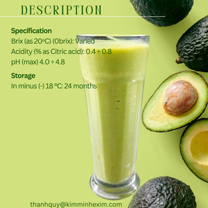 100% Natural Avocado Puree and Sugar-Free <b>Juice</b> <b>Fruit</b> & <b>Vegetable</b> Ingredients Directly From Vietnam Packed in Bulk - Product Image 2