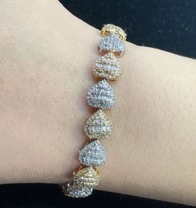 Pulsera de corazón de oro y diamantes de 10K, regalo para ella, joyería de la suerte, pulsera de fe brillante delicada para mujer - Product Image 5