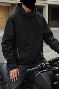 Chaqueta con logotipo al por mayor, chaqueta de fútbol softshell con cremallera y marca personalizada para hombre, cortavientos vintage - Product Image 2