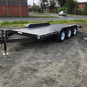 Semirremolque de Plataforma Plana de 3 Ejes, 20 pies/40 pies, Económico, para Transporte de Contenedores y Carga, con Cierre de Seguridad - Product Image 1