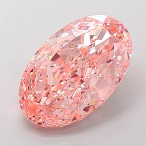 Diamant ovale rose vif fantaisie de 10,03 carats VS1 cultivé en laboratoire - Product Image 1
