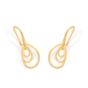 Encantadores Pendientes de Aro y Tipo Huggie con Diseño de Gota de Oro - Product Image 4