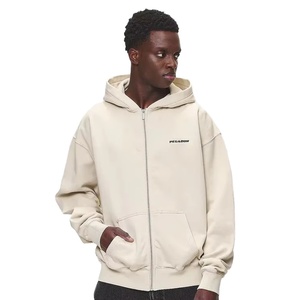 Sweat à capuche zippé pour homme personnalisé, 100% coton molletonné, qualité supérieure, sweat à capuche d'hiver de marque pour homme avec logo brodé - Product Image 1