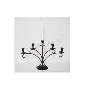 Black Iron Metal Candle Stand Holder Hanging <b>Chandelier</b> Tealight Stand for Home Christmas and Weddings - Product Image 1