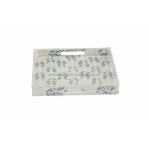Plateaux de service de luxe décoratifs en nacre de qualité standard du fabricant et fournisseur indien par WONDER OVERSEAS - Product Image 1