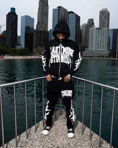New Design Heavyweight Cotton Two Piece Sets Sweatsuits Custom Embroidery logo <b>Patched</b> Mens Applique Tracksuits Set - Product Image 2