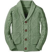 Oferta Caliente: Suéter de Invierno para Bebés, de Algodón/Acrílico Grueso, Antiarrugas, Transpirable, con Cuello Tipo Chal, Ecológico, de Manga Larga y Bordado para Niños