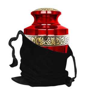 Handcrafted Urn for Human Ashes | Premium <b>Memorial</b> <b>Keepsake</b> | Premium Adult brass Urn <b>Box</b> - Product Image 2