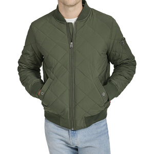 Vestes pour hommes de grande taille, couleurs unies personnalisées, tendance décontractée d'automne, vestes bomber zippées surdimensionnées pour hommes - Product Image 1