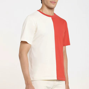 T-shirt basique en coton pour homme, uni, vierge, tissu doux et durable, personnalisable avec logo OEM, vente en gros - Product Image 2