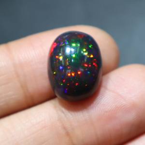 โอปอลดำเอธิโอเปียธรรมชาติทรงรีเจียระไนเรียบสำหรับทำเครื่องประดับ - Product Image 3