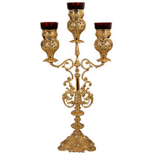 Candelabro de vela de metal decorativo de diseño, candelabro de pared decorativo de diseño, artesanías con acabado personalizado, candelabro de vela de Metal hecho en La India - Product Image 1