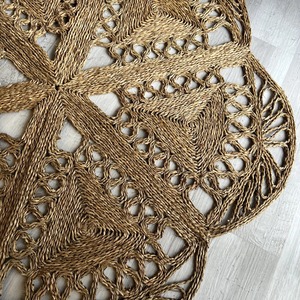 Alfombra decorativa grande de pastos marinos con flores plegables para restaurantes y hoteles alfombras y alfombras grandes naturales - Product Image 4