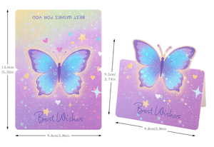 3D Butterfly <strong>Greeting</strong> <strong>Card</strong> <strong>for</strong> Mothers <strong>Day</strong> Valentine <strong>s</strong> <strong>Day</strong> Florist Christmas Creative Blessing Gift <strong>Card</strong> - Product Image 3