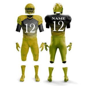 Maillot à manches courtes respirant uniforme de football américain en polyester 100% sur mesure pour jeunes et adultes - Product Image 3