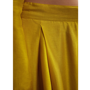 Costume Palazzo en soie russe jaune avec coupe Dana et paillettes travail en gros femmes vêtements ethniques OEM usine de vêtements costume personnalisé - Product Image 6