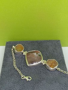 Unique Handmade Modern Quartz <b>Bracelet</b> in 925 Sterling Silver Multi-Shape <b>Gemstone</b> Family Design Wholesale - Product Image 4