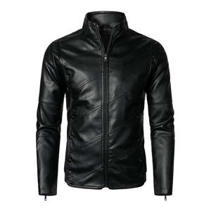 Chaqueta de Cuero de Oveja Genuino para Hombre de Alta Calidad, Chaqueta de Motociclista de Invierno, Moda, Cierre, OEM, ODM, Logotipo Personalizado, Venta al por Mayor de Fábrica - Product Image 1