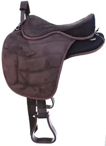 Selle de course sans arçon en plastique synthétique souple de qualité supérieure, fabriquée sur mesure, couleur et taille personnalisables pour le plaisir équestre et la randonnée à cheval - Product Image 2