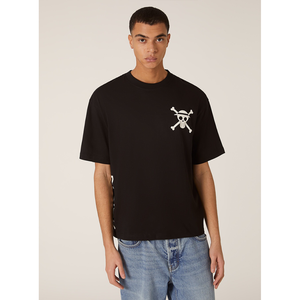 เสื้อยืดพิมพ์ลายกราฟิกขนาดใหญ่สำหรับผู้ชาย, เสื้อยืดพิมพ์ลายกราฟฟิคผ้าฝ้าย100% สีดำไซส์ใหญ่ - Product Image 3