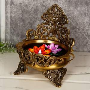 Cuenco Urli de latón artesanal para cocinar y servir plato con olla decorativa de pulido brillante para servir - Product Image 1