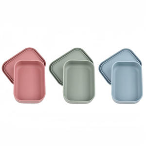 กล่องอาหารกลางวันซิลิโคนทรงสี่เหลี่ยมแบบพกพาทนทานต่อการรั่วซึมเกรดอาหารเป็นมิตรกับสิ่งแวดล้อม - Product Image 3