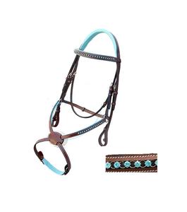 Bridon d'équitation en cuir diamanté, personnalisable avec logo, durable et élégant, indispensable pour l'équitation - Product Image 3