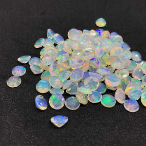 Piedras preciosas sueltas facetadas de ópalo etíope, 6mm, corte brillante redondo, venta al por mayor, piedras cortadas de cabujón de ópalo para joyería, Ópalo de fuego múltiple - Product Image 5