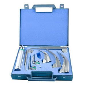 Premium Quality Macintosh Laryngoscope Set 3 Blades Fiber <b>Optic</b> Customizable German Stainless Steel Manual Power Source - Product Image 1