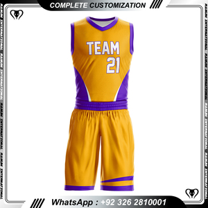 Uniforme de Baloncesto Hecho en Pakistán, Uniforme de Baloncesto de Estilo Superior, Uniforme de Baloncesto Personalizado para Adultos - Product Image 6