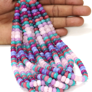 Magnifiques perles de quartz multicolores, forme ronde, lisses, 7-8 mm, AAA, mélange de couleurs, perles de pierres précieuses rondes en quartz, vente en gros - Product Image 1