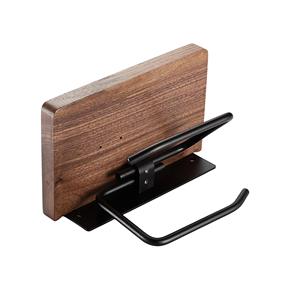 Wood Toilet <b>Paper</b> <b>Holder</b>, Walnut Wood Tissue <b>Paper</b> <b>Holder</b> with Phone Shelf, Toilet <b>Paper</b> <b>Holder</b> with Shelf 180 Mm*130 mm - Product Image 1