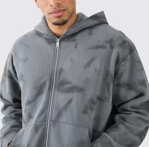 Nouveauté : Survêtement réversible pour homme, taille plus, écologique, coupe-vent, à capuche, lavage à l'acide, fermeture éclair, logo imprimé, uni, saison hivernale - Product Image 3