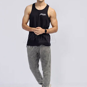 เสื้อกล้ามผ้าฝ้าย100% สำหรับผู้ชายเสื้อลำลองผ้าคอตตอนดีไซน์ถักสำหรับฤดูร้อน - Product Image 3