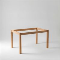 Cadre de table rond en bois massif, haute capacité de charge, table de salle à manger durable pour salle de bain, usage extérieur, maison, cuisine, école