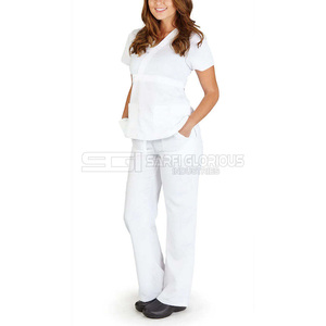Short Sleeve <b>Pan</b> Nursing Scrubs Medical Clinic Uniform <b>Sets</b> with Canvas Fabric for Doctors and Nurses - Product Image 3