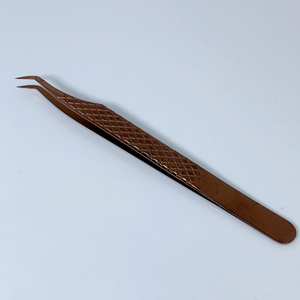 แหนบถอนขนตาพลาสม่าสีโรสโกลด์แหนบหนีบขนตาแบบตรงและโค้งงอ - Product Image 1