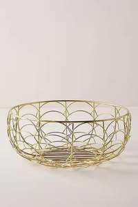 Elegant Nordic Metal Gold <b>Storage</b> Basket Portable Iron Desk Magazine Newspaper Organizer <b>Wall</b> Hanging Feature for Kitchen Use - Product Image 3