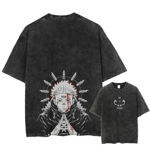T-shirt SUN FADE LOGO DTG T-shirt Distressed Homme T-shirts Streetwear Personnalisé Oversize Haute Qualité Vintage Lavé à l'Acide - Product Image 3