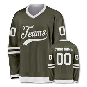 Maillot de hockey sur glace sublimé avec logo de conception d'équipe sur mesure de haute qualité Maillot de hockey sur glace personnalisé de bonne qualité - Product Image 1