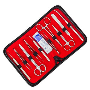 Kit de pratique de suture de haute qualité Kit d'instruments chirurgicaux en acier métallique avec étui 11 pièces Kit chirurgical de dissection outils de chirurgie - Product Image 1