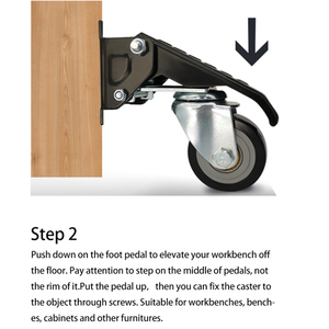 Juego de cuatro piezas de suministro directo del fabricante Ruedas industriales <span class=keywords><strong>vintage</strong></span> Ruedas de ruedas retráctiles de banco de trabajo - Product Image 3