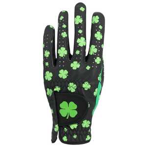 Guantes de golf para mujer Trébol de mano izquierda Guantes de golf para mujer con correa ajustable Fibra de cuero sintético usado en la mano izquierda - Product Image 1