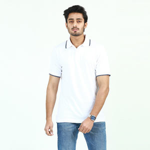 Vente en gros de tissus anti-boulochage personnalisés pour hommes Polo Tissu écologique en toile à motif solide et respirant à séchage rapide Offre Spéciale - Product Image 6