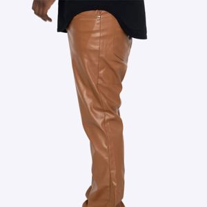 Men's Retro Leather Flared Pants - Durable and Comfortable <b>Bell</b>-Bottom Trousers for a Vintage Fashion Statement - Product Image 6