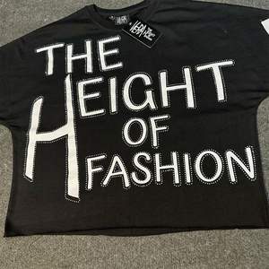 Mens <b>Tshirt</b> Shine Rhinestones Custom Size T-shirt High Quality Luxury Custom Heat Printing Blank 100% Cotton T Shirt - Product Image 3