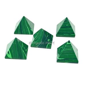 Pirámide hecha a mano de ágata de malaquita preciosa piedra preciosa verde natural de calidad superior a granel para decoración meditación curación a granel - Product Image 1