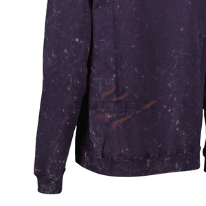 Sweat-shirts unisexes en polaire polyester/coton lourd 400 GSM, lavage à l'acide, brodés, pour l'hiver, ODM fourni, haute qualité - Product Image 3