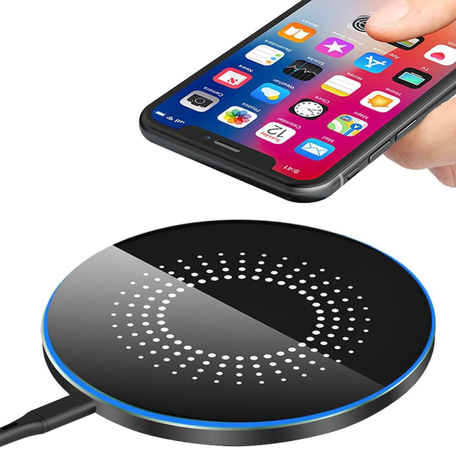 30W Wireless Charger Pad Fast Charging for Samsung Galaxy S22/S22+/S21/S20/S10, iPhone 13/14/12/11 Series