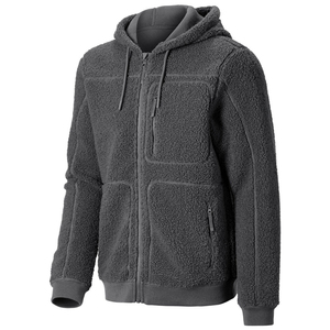<b>Mens</b> Winter <b>Sherpa</b> Fleece Hoodie <b>Jacket</b> Thick Warm Zip Up Outerwear Soft Plush Fleece Coat with Hood for Cold Weather - Product Image 1